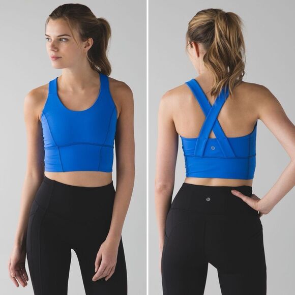 lululemon athletica Other - Lululemon Beat The Heat Bra in Pipe Dream Blue Size 4